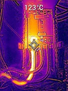 Thermal inspection image of electrical equipment
